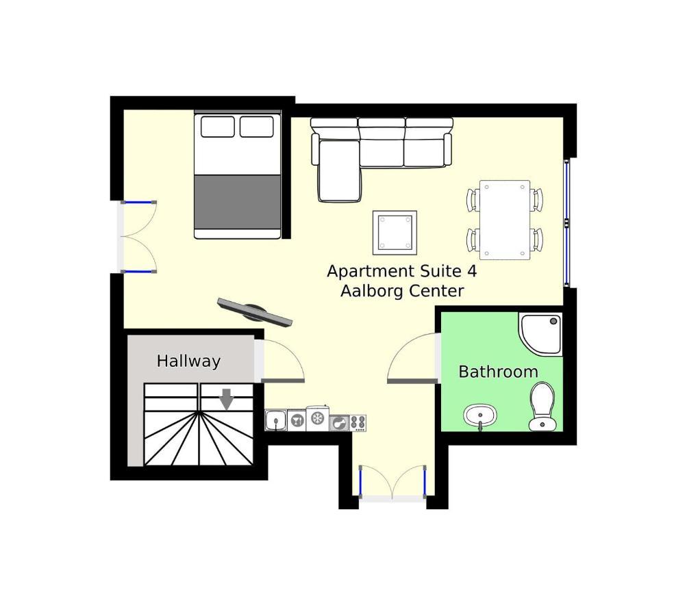 Aday - Apartment Suite 4 Aalborg Center Экстерьер фото
